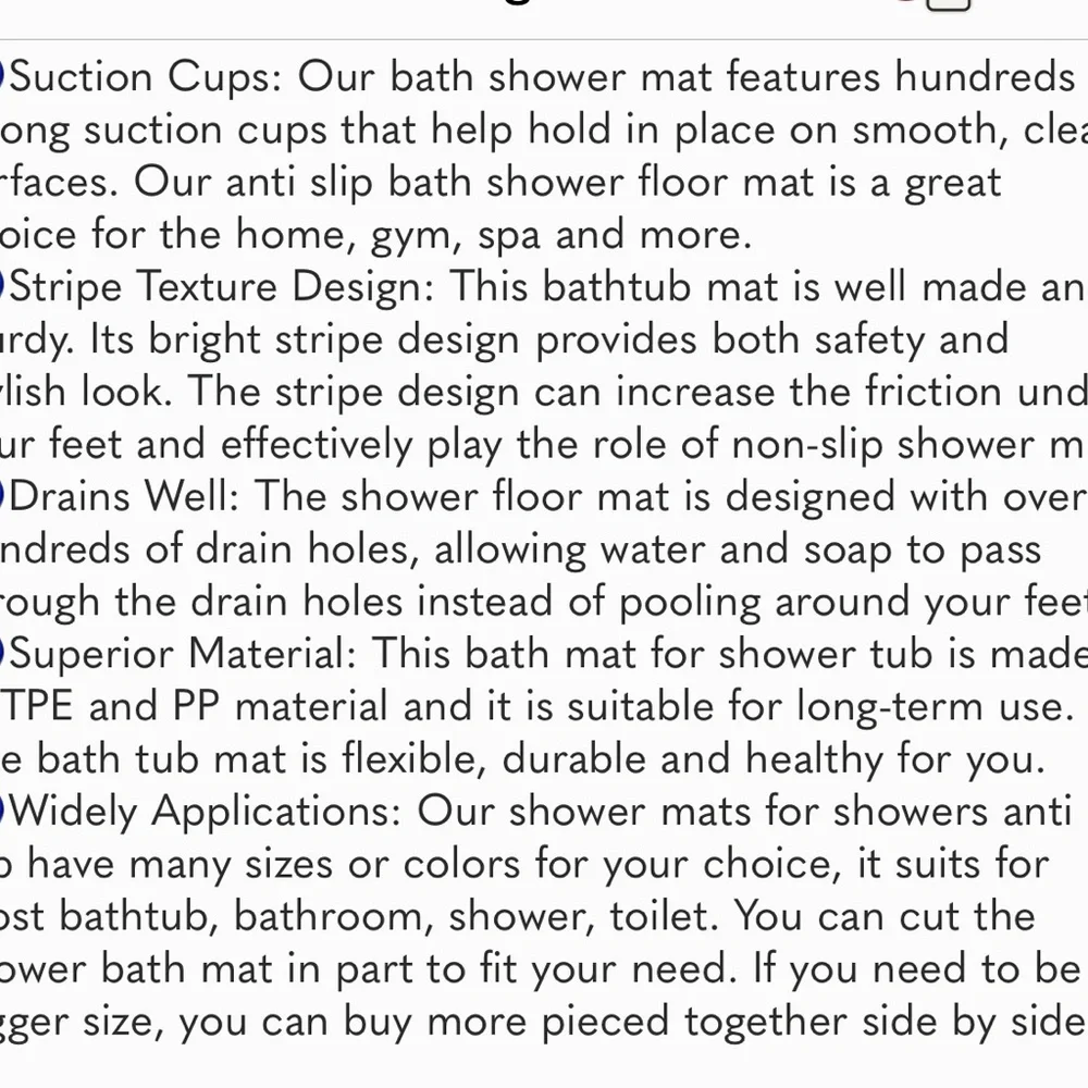 Bath Tub Shower Mat Non Slip Bathtub Mats Shower Floor Mat Bath Mats